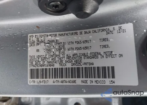 2022 Toyota Tacoma Trd Sport from USA, damaged, VIN 3TMAZ5CN0NM169048